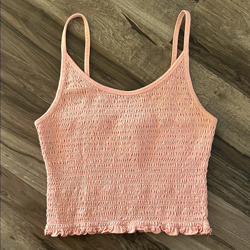 Hollister Light Pink Smocked Camisole